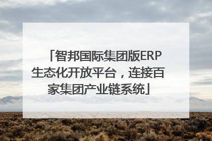 智邦国际集团版ERP生态化开放平台，连接百家集团产业链系统