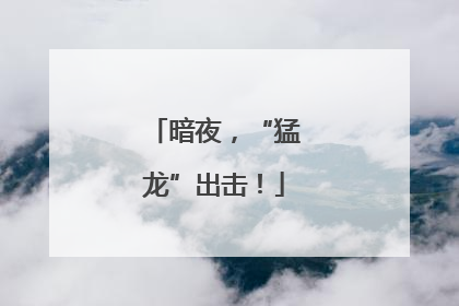 暗夜，“猛龙”出击！