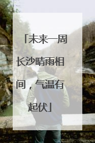未来一周长沙晴雨相间，气温有起伏