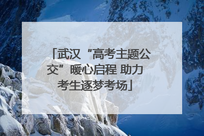 武汉“高考主题公交”暖心启程 助力考生逐梦考场