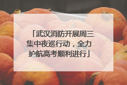 武汉消防开展周三集中夜巡行动，全力护航高考顺利进行