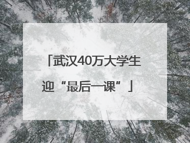 武汉40万大学生迎“最后一课”