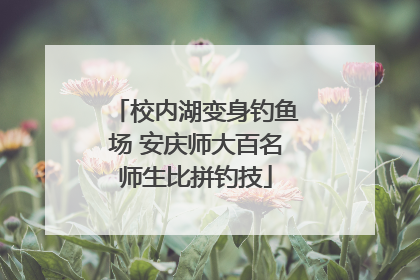 校内湖变身钓鱼场 安庆师大百名师生比拼钓技