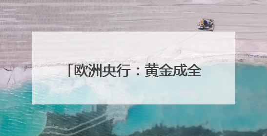 欧洲央行：黄金成全球第二大储备资产