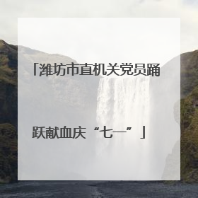 潍坊市直机关党员踊跃献血庆“七一”
