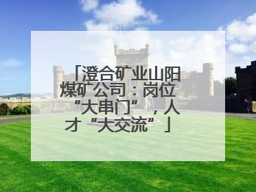 澄合矿业山阳煤矿公司：岗位“大串门”，人才“大交流”