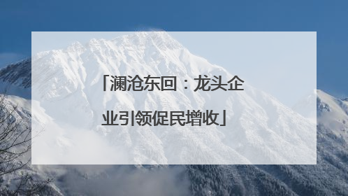 澜沧东回：龙头企业引领促民增收