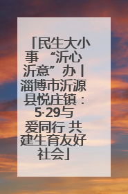 民生大小事 “沂心沂意”办丨淄博市沂源县悦庄镇：5·29与爱同行 共建生育友好社会