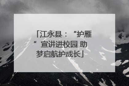 江永县：“护雁”宣讲进校园 助梦启航护成长