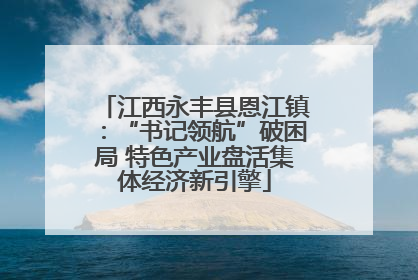 江西永丰县恩江镇：“书记领航”破困局 特色产业盘活集体经济新引擎