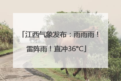 江西气象发布：雨雨雨！雷阵雨！直冲36°C