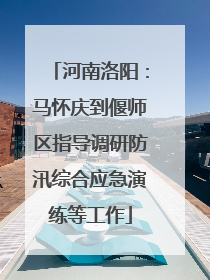 河南洛阳：马怀庆到偃师区指导调研防汛综合应急演练等工作