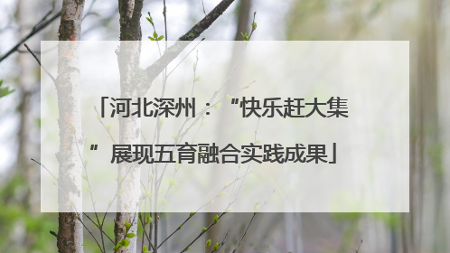 河北深州：“快乐赶大集”展现五育融合实践成果