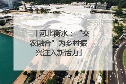 河北衡水：“交农融合”为乡村振兴注入新活力