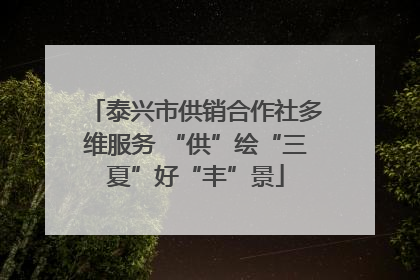 泰兴市供销合作社多维服务 “供”绘“三夏”好“丰”景
