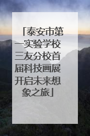 泰安市第一实验学校三友分校首届科技画展开启未来想象之旅
