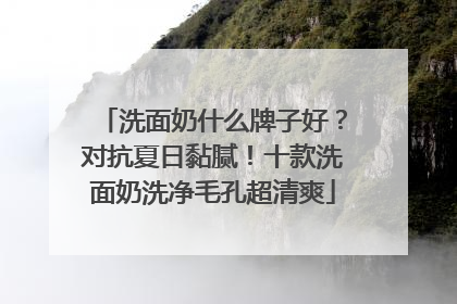 洗面奶什么牌子好？对抗夏日黏腻！十款洗面奶洗净毛孔超清爽