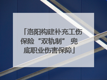 洛阳构建补充工伤保险“双轨制” 兜底职业伤害保障