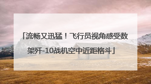 流畅又迅猛！飞行员视角感受数架歼-10战机空中近距格斗
