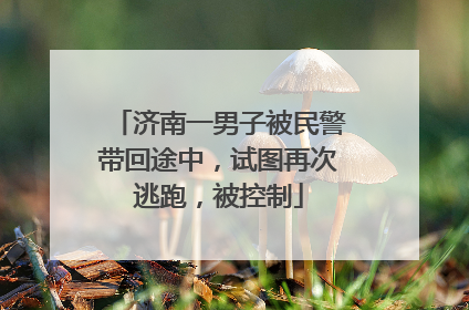济南一男子被民警带回途中，试图再次逃跑，被控制