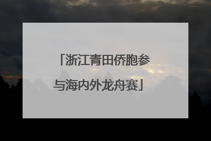 浙江青田侨胞参与海内外龙舟赛