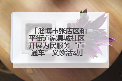 淄博市张店区和平街道家具城社区开展为民服务“直通车”义诊活动