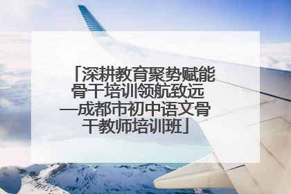 深耕教育聚势赋能 骨干培训领航致远—成都市初中语文骨干教师培训班