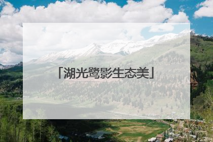 湖光鹭影生态美