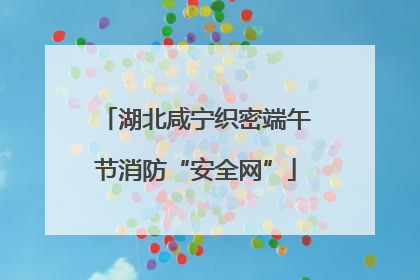 湖北咸宁织密端午节消防“安全网”