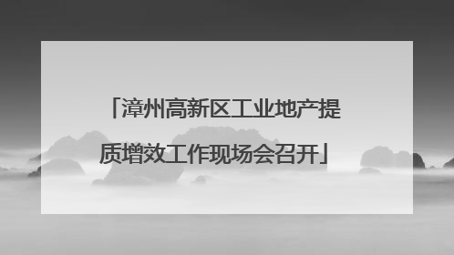 漳州高新区工业地产提质增效工作现场会召开