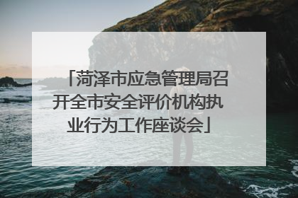 菏泽市应急管理局召开全市安全评价机构执业行为工作座谈会