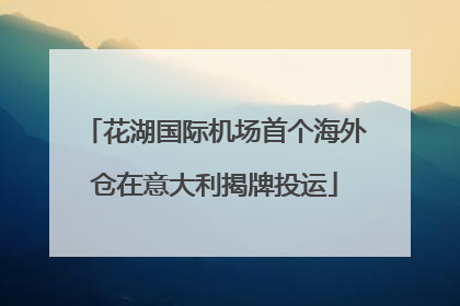花湖国际机场首个海外仓在意大利揭牌投运