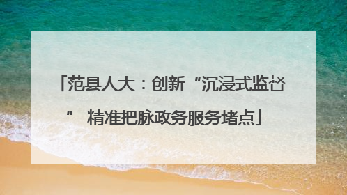 范县人大：创新“沉浸式监督” 精准把脉政务服务堵点