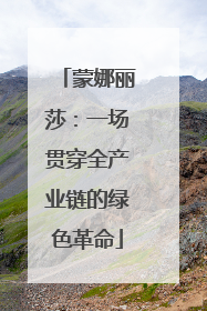蒙娜丽莎：一场贯穿全产业链的绿色革命