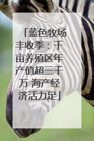 蓝色牧场丰收季：千亩养殖区年产值超三千万 海产经济活力足