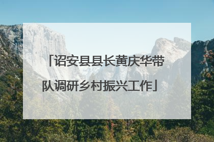 诏安县县长黄庆华带队调研乡村振兴工作