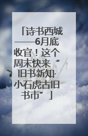诗书西城——6月底收官！这个周末快来“旧书新知·小石虎古旧书市”