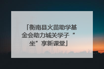 衡南县火苗助学基金会助力城关学子“坐”享新课堂