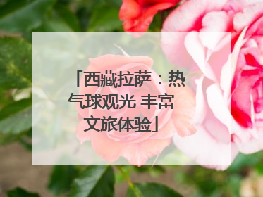 西藏拉萨：热气球观光 丰富文旅体验