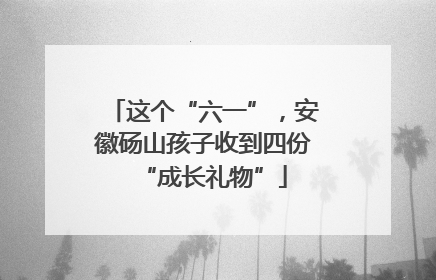 这个“六一”，安徽砀山孩子收到四份“成长礼物”