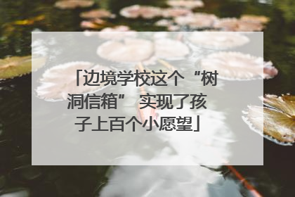 边境学校这个“树洞信箱” 实现了孩子上百个小愿望