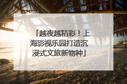 越夜越精彩！上海影视乐园打造沉浸式文旅新物种