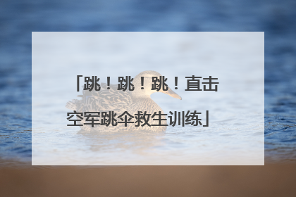 跳！跳！跳！直击空军跳伞救生训练