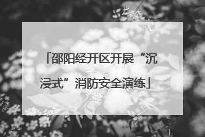 邵阳经开区开展“沉浸式”消防安全演练