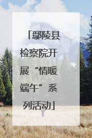鄢陵县检察院开展“情暖端午”系列活动