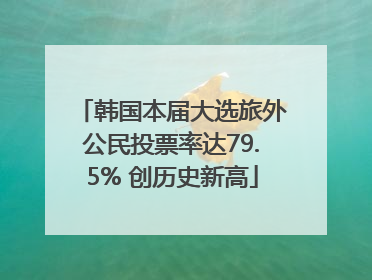 韩国本届大选旅外公民投票率达79.5% 创历史新高
