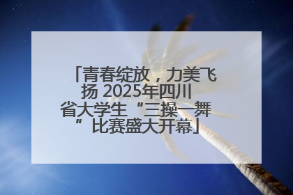 青春绽放，力美飞扬 2025年四川省大学生“三操一舞”比赛盛大开幕