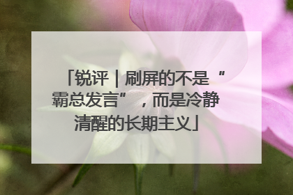 锐评｜刷屏的不是“霸总发言”，而是冷静清醒的长期主义