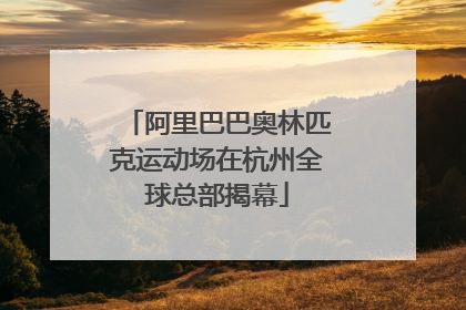 阿里巴巴奥林匹克运动场在杭州全球总部揭幕