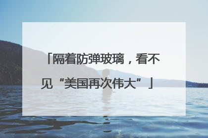 隔着防弹玻璃，看不见“美国再次伟大”